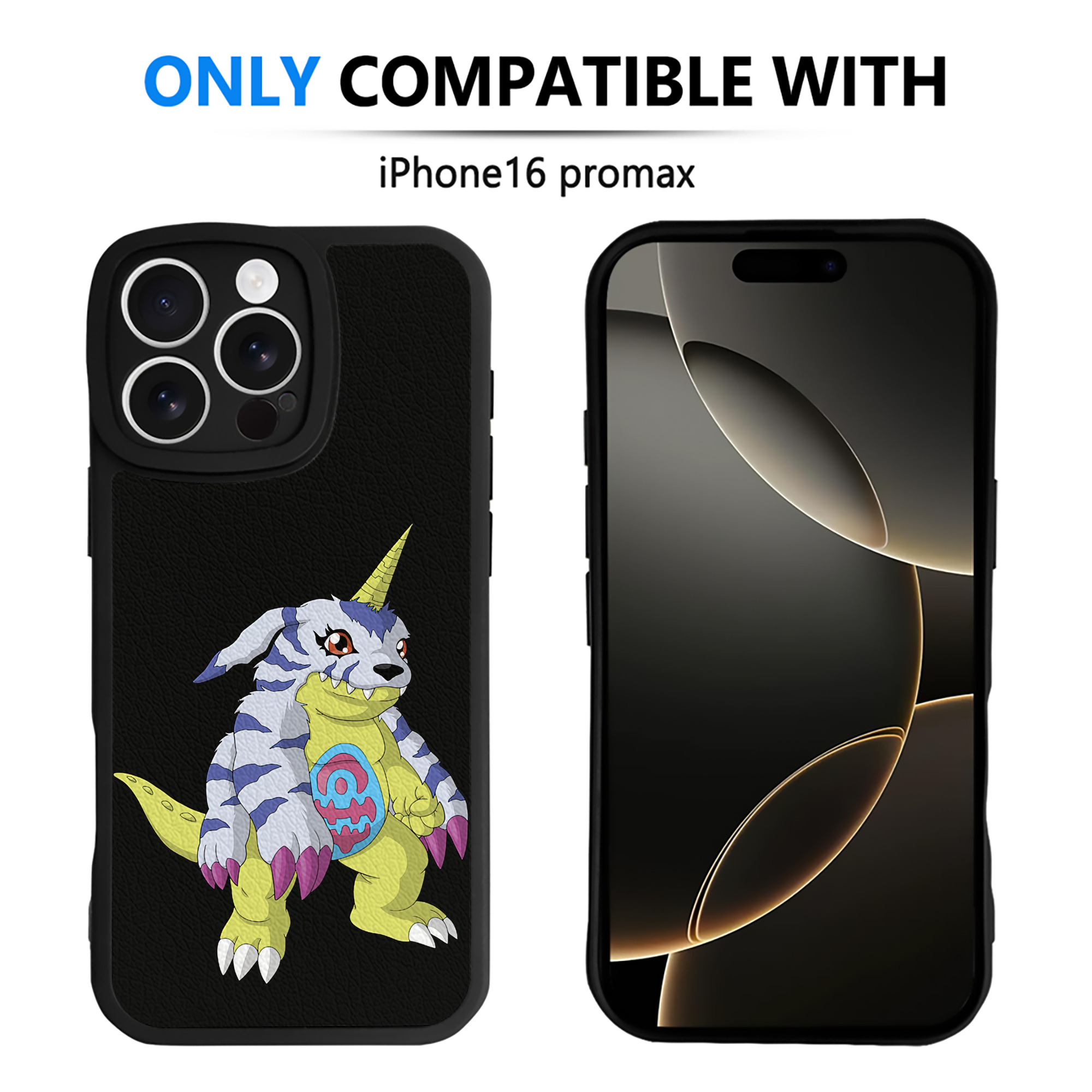 （画像用） Digimon デジタルモンスター/デジモン 【iPhone 16シリーズ対応】シリコンスマホケース（レザー調） 材質：シリコン